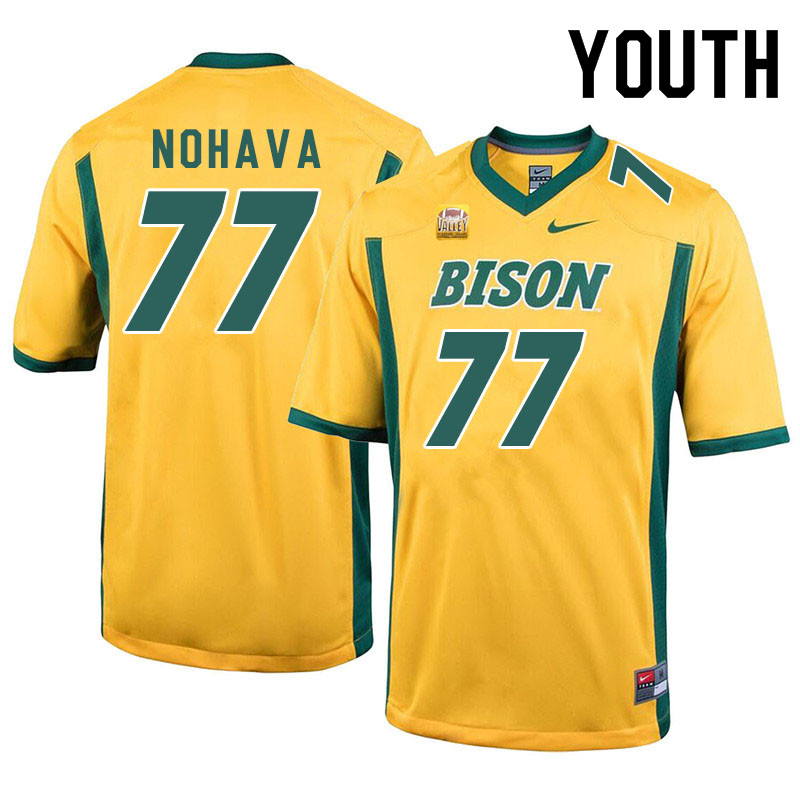 Youth #77 Bryan Nohava North Dakota State Bison College Football Jerseys Sale-Yellow - Click Image to Close